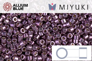 MIYUKI Delica® Seed Beads (DB1850) 11/0 Round - DURACOAT Galvanized Egg Plant - Click Image to Close