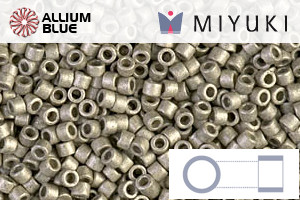 MIYUKI Delica® Seed Beads (DB1851F) 11/0 Round - DURACOAT Galvanized Light Pewter Frosted - Click Image to Close