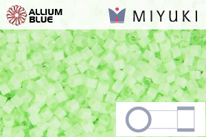 MIYUKIデリカビーズ (DB1858) 11/0 丸 - Luminous Silk Lime Green - ウインドウを閉じる