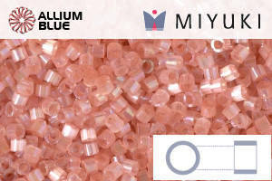 MIYUKI Delica® Seed Beads (DB1863) 11/0 Round - Silk Deep Salmon AB - Click Image to Close