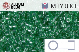 MIYUKI Delica® Seed Beads (DB1889) 11/0 Round - Transparent Green Luster - Haga Click en la Imagen para Cerrar