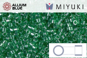 MIYUKI Delica® Seed Beads (DB1889) 11/0 Round - Transparent Green Luster - Click Image to Close