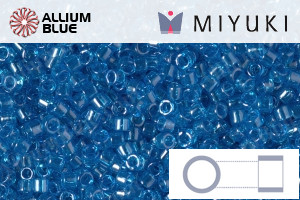 MIYUKI Delica® Seed Beads (DB1895) 11/0 Round - Transparent Caribbean Blue Luster - Haga Click en la Imagen para Cerrar