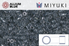 MIYUKI Delica® Seed Beads (DB1897) 11/0 Round - Transparent Steel Grey Luster