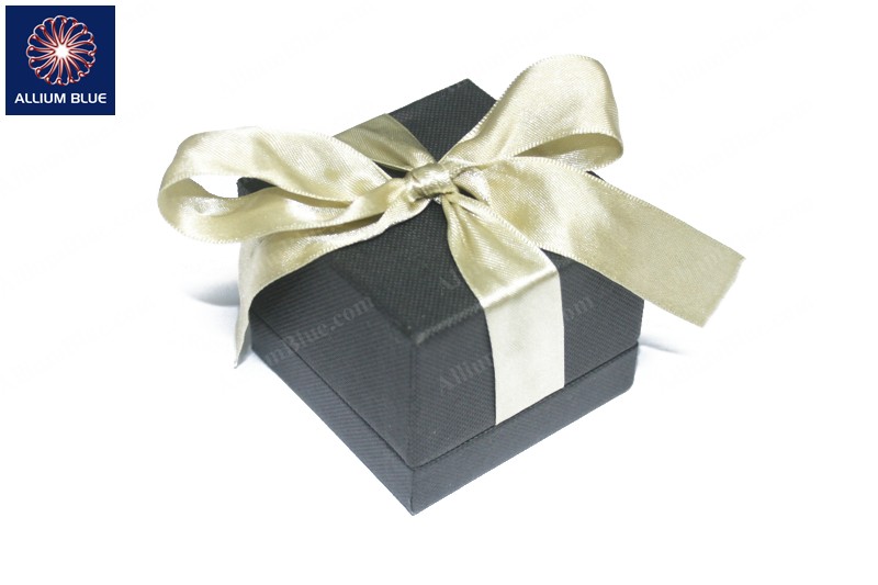 Jewelery Box, Square, Textured Cardboard, Black, 6.5 x 6.5 x 5.5cm - Haga Click en la Imagen para Cerrar