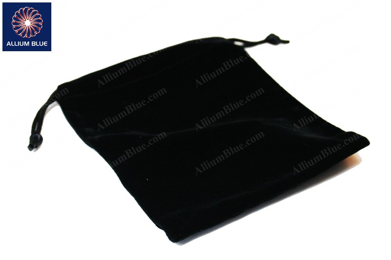 Velveteen Pouch, Velvet, Black, 12 x 10cm - 关闭视窗 >> 可点击图片