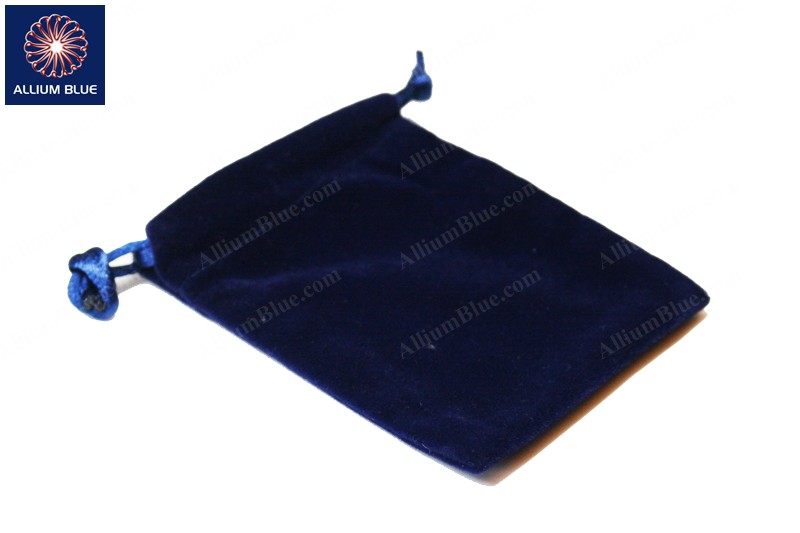 Velvet Pouch, Velvet, Royal Blue, 9 x 7.5cm - Click Image to Close