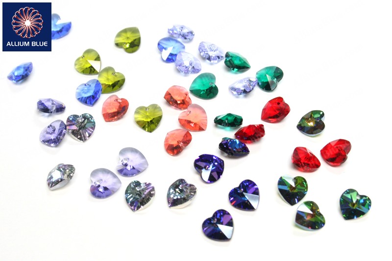 Swarovski Heart Pendant 10.3x10mm - Mixed Colors - 关闭视窗 >> 可点击图片