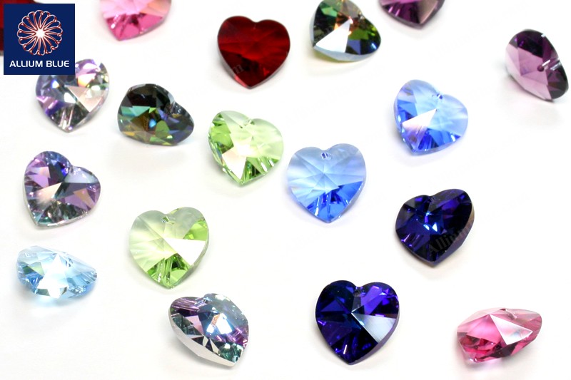 Swarovski Heart Pendant 18x17.5mm - Mixed Colors - 关闭视窗 >> 可点击图片