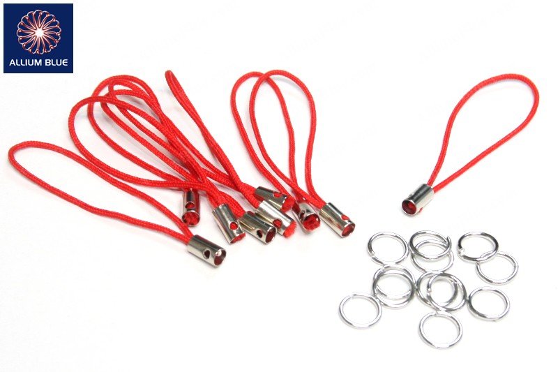 Simple Mini Lanyard, Red, 45mm - Click Image to Close