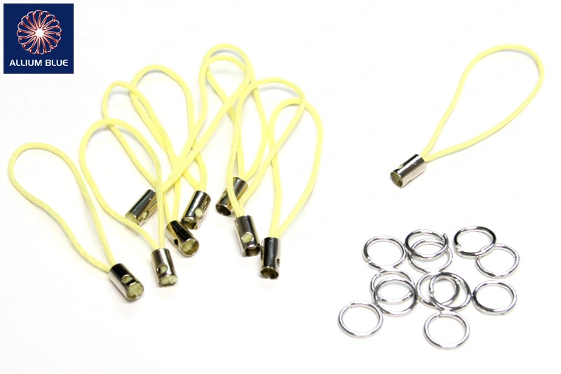 Simple Mini Lanyard, Yellow, 45mm - Click Image to Close