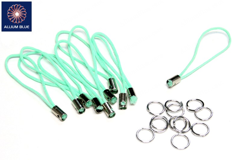 Simple Mini Lanyard, Teal, 45mm - Click Image to Close