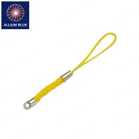 Braided Mini Lanyard, Yellow, 75mm