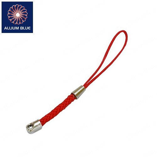 Braided Mini Lanyard, Red, 75mm - Click Image to Close