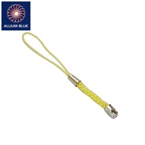 Braided Mini Lanyard, Light Yellow, 75mm - Click Image to Close