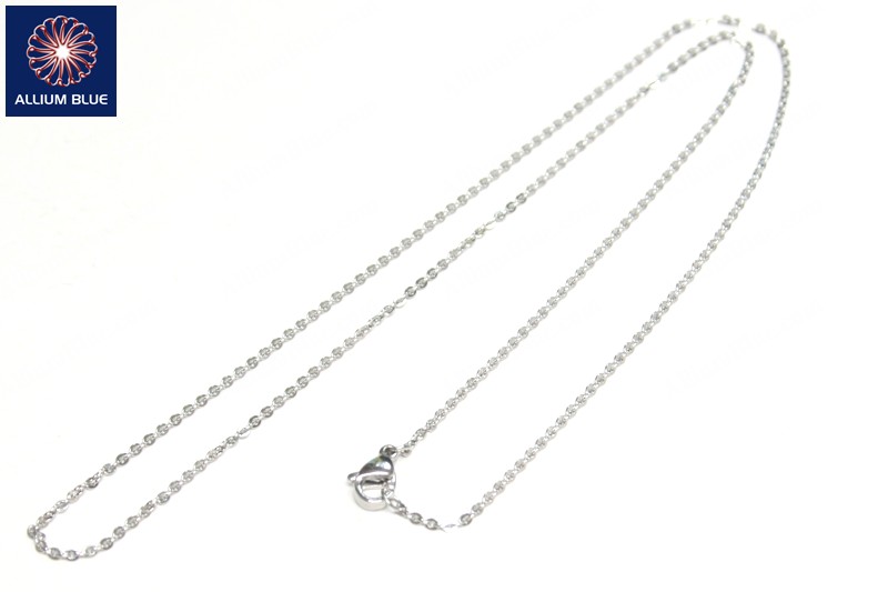 Stainless Steel Necklace, 1mm, Steel, Platinum Color, 20inch - 關閉視窗 >> 可點擊圖片